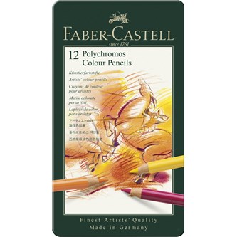 Faber Castell Polychromos farveblyanter 12 stk.