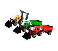 Plasto traktor og gravemaskiner
