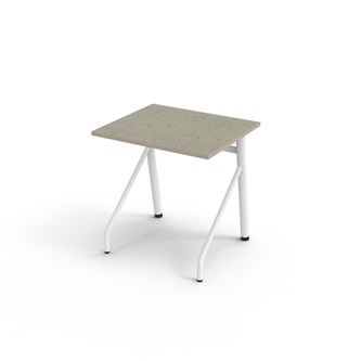 Altudo bord akustik linoleum 70x60xH72 cm hvidt stel