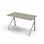 Altudo bord akustik linoleum 120x60xH72 cm sølv stel