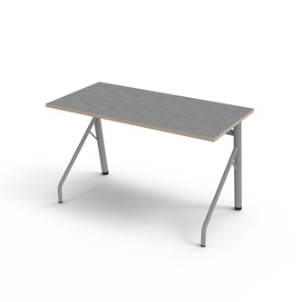 Altudo bord akustik linoleum 120x60xH72 cm sølv stel