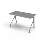 Altudo bord akustik linoleum 120x60xH72 cm sølv stel
