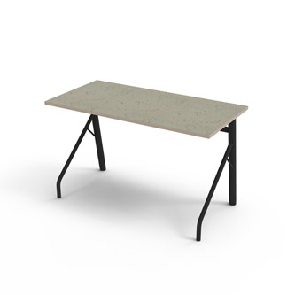Altudo bord akustik linoleum 120x60xH72 cm sort stel