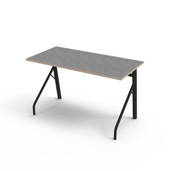 Altudo bord akustik linoleum 120x60xH72 cm sort stel