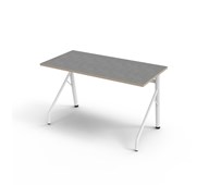 Altudo bord akustik linoleum 120x60xH72 cm hvidt stel