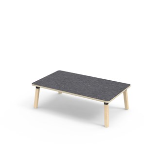 Helmi bord linoleum 140x80 cm sort manchet