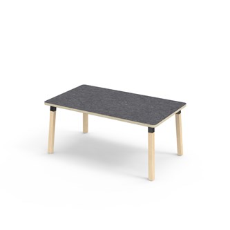 Helmi bord linoleum 140x80 cm sort manchet