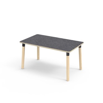 Helmi bord linoleum 140x80 cm sort manchet