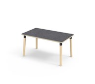 Helmi bord linoleum 140x80 cm sort manchet