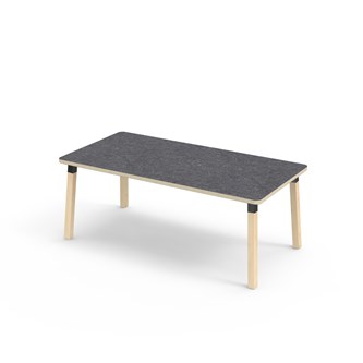 Helmi bord linoleum 160x80 cm sort manchet