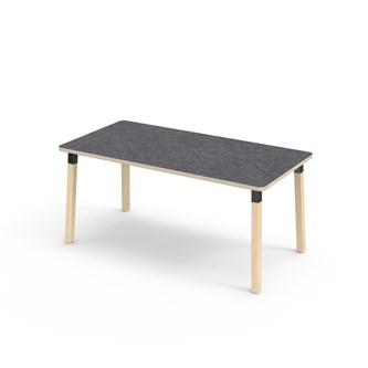 Helmi bord linoleum 160x80 cm sort manchet