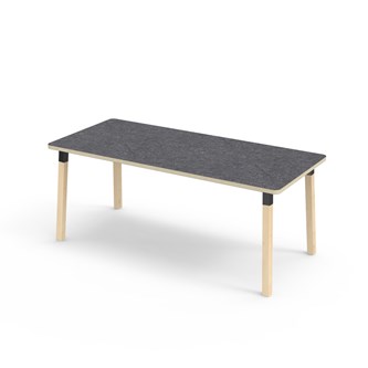 Helmi bord linoleum 180x80 cm sort manchet