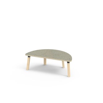Helmi bord linoleum halvrunt 120-60 cm sort manchet