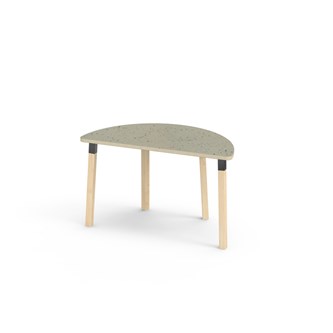 Helmi bord linoleum halvrunt 120-60 cm sort manchet