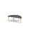Helmi bord linoleum halvrunt 120-60 cm sort manchet