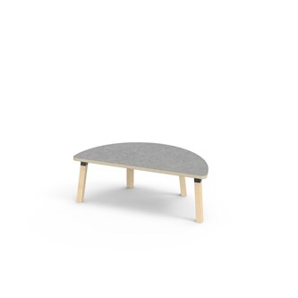 Helmi bord linoleum halvrunt 120-60 cm sort manchet