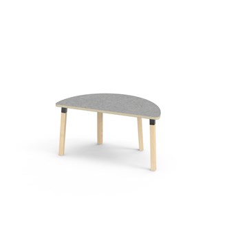 Helmi bord linoleum halvrunt 120-60 cm sort manchet