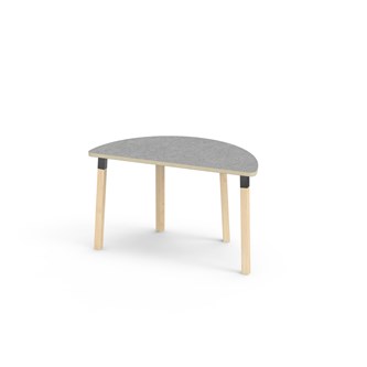 Helmi bord linoleum halvrunt 120-60 cm sort manchet