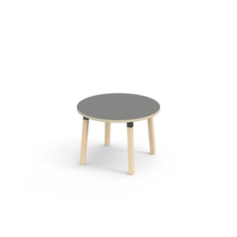 Helmi bord laminat Ø90 cm sort manchet