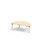 Helmi bord HT halvrunt 120-60 cm sort manchet