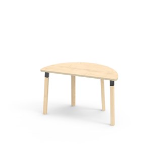 Helmi bord HT halvrunt 120-60 cm sort manchet