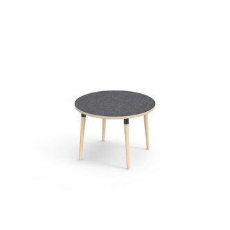 My bord linoleum Ø90 cm sort manchet