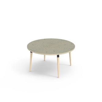 My bord linoleum Ø120 cm sort manchet