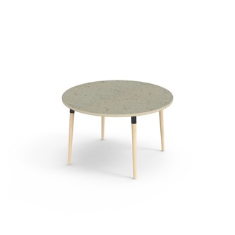 My bord linoleum Ø120 cm sort manchet