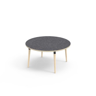 My bord linoleum Ø120 cm sort manchet