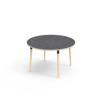 My bord linoleum Ø120 cm sort manchet