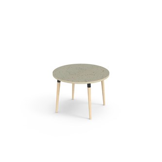 My bord linoleum Ø90 cm sort manchet