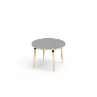 My bord linoleum Ø90 cm sort manchet