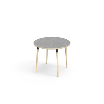 My bord linoleum Ø90 cm sort manchet