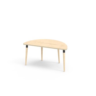 My FSC bord laminat halvrundt 120-60 cm sort manchet