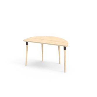 My FSC bord laminat halvrundt 120-60 cm sort manchet