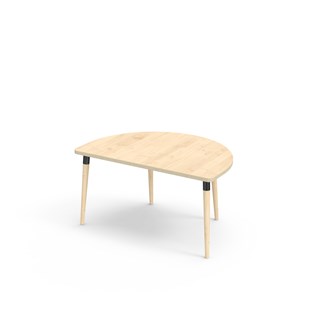 My FSC bord laminat halvrundt 120-80 cm sort manchet