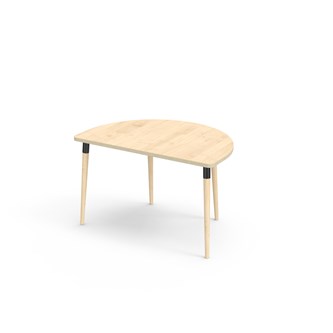 My FSC bord laminat halvrundt 120-80 cm sort manchet