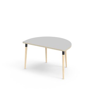 My FSC bord laminat halvrundt 120-80 cm sort manchet