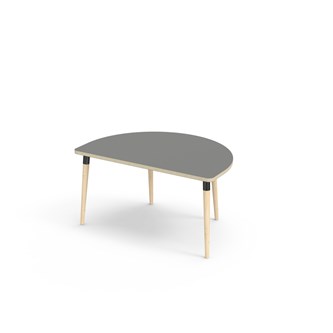 My FSC bord laminat halvrundt 120-80 cm sort manchet