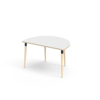 My FSC bord laminat halvrundt 120-80 cm sort manchet