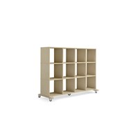 Kubus reol 12 rum uden ryg birk