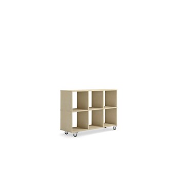 Kubus reol 6 rum uden ryg birk