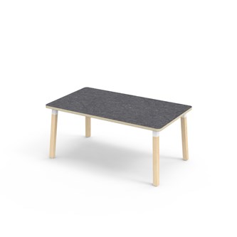 Helmi bord linoleum 140x80 cm hvid manchet