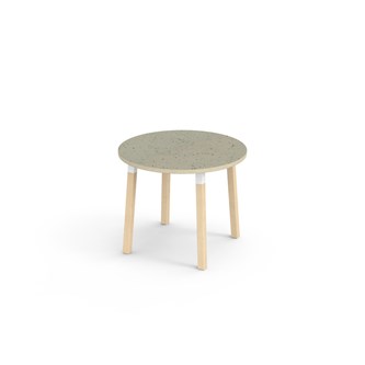 Helmi bord linoleum Ø90 cm hvid manchet