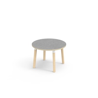 Helmi bord linoleum Ø90 cm hvid manchet