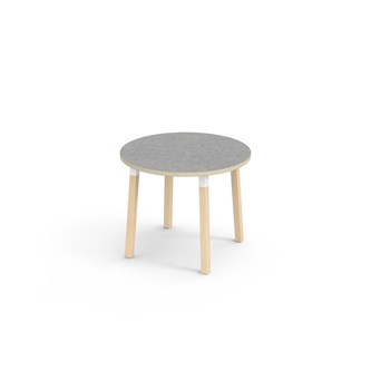 Helmi bord linoleum Ø90 cm hvid manchet