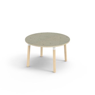 Helmi bord linoleum Ø120 cm hvid manchet