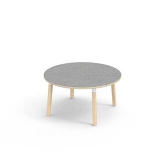 Helmi bord linoleum Ø120 cm hvid manchet