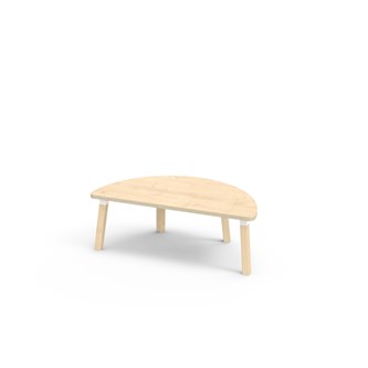 Helmi bord akustiklaminat halvrundt 120-80 cm hvid manchet