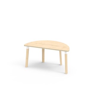 Helmi bord akustiklaminat halvrundt 120-80 cm hvid manchet